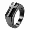 Unisex Stainless Steel Cross Signet Ring Radiant Sunburst Texture Christian Religious Finger Band Men Women Faith Jewelry Gift - Image 9
