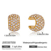 Delicate Cubic Zirconia Earrings For Women Gold Plated Stainless Steel Clip Earrings Simple Jewelry Gift - Image 17