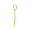 1PC Horse Eye Octagonal Star Moon Blue Zircon Tassel Chain Earring For Women Silver Classic Earring - Image 12