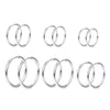 6 Pairs 6 Sizes 18G Small Hoop Earrings Tiny Cartilage Helix Daith Tragus Huggie Earrings Ear Piercing Jewelry Sleeper Ear Hoops - Image 7