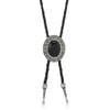 Vintage Artistic Bolo Tie Necklace Antique Silver Turquoise Inlaid Vintage Turquoise Pendant Round Disc Personality - Image 9