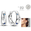 Silver Hoop Earrings For Woman Zircon Heart Shape Star Eardrop Earring Jewelry - Image 49