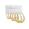 Punk Bamboo Circle Earrings Set Vintage Metal Exaggerated Hoop Earring Bamboo Joint Unusual Party Jewelry Gift for Women - Image 1