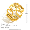 Stainless Steel Star Heart Round Twisted Open Rings Gold Plated Women Statement Jewelry - Image 9