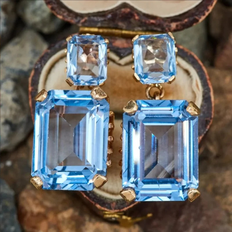 1 Pair and Minimalist Style Inlaid with Cubic Zirconia Drop Hook Earrings Jewelry Gift - Image 1
