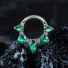 Titanium 16G Pear CZ Hinged Clicker Segment Hoop Ring 8mm/10mm Hinged Daith Clicker Septum Nose Jewelry - Image 6