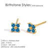 Dainty Flower Stainless Steel Butterfly Stud Earrings for Women Cartilage Ear Ring Cute Zircon Gold Color Clover Jewelry - Image 14