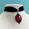 Gothic Witch Pagan Blood Red Pendant Chocker Necklace Women Vintage Black Velvet Necklace Personalised Jewellery Accessories - Image 10
