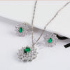Retro Classic Temperament Women's Snowflake Set Zircon Crystal Pendant Necklace Earrings with Snowflake - Image 13