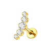 1/5PCS Titanium 5 CZ Cluster Climber Stud Earrings 16G Daith Helix Tragus Cartilage Lobe Piercings Flatback Labret Stud Jewelry - Image 8