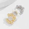 Punk Vintage 3Pcs C-Shaped Ear Clip For Women Simple Pearl Acrylic Small Round No-Pierced Earring Female Party Jewelry - Image 4