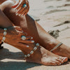 Holiday Style Tooth Shell Steel Bead Wax Wire Adjustable Anklet Gold Color Stainless Steel Anklet Women's Jew - Image 5