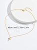 Zircon Inlaid Cross Necklace Pendant Jewelry for Women Gold Color Long Clavicle Chain Necklaces - Image 6