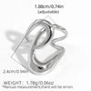 Uself Geometry Stainless Steel Open Ring Personality Charms Pvd Gold Plated Jewelry for Women - Image 7