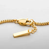 White Golden Men's Stainless Steel Accessories 1.5MM Box Chain Square Pendant Bracelet in Gift Jewelry - Image 6