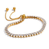 Bling Cubic Zirconia Adjustable Pulled Out Bracelet Bangle Shiny Pvd Wrist Jewelry Women Gift - Image 7