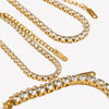Zircon Chain Bracelet 316L Stainless Steel Women's Hand Bracelets Gold Plated Jewelry - Image 3