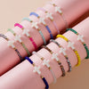 Beaded Bracelet with Cross Charm and Multiple Color Styles - Image 1