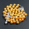 Faux Pearl Rosary-Style Necklace with Cross Pendant - Image 12
