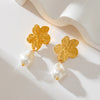316L Stainless Steel Blue Stone Drop Dangle Earrings for Women Pvd Plated Jewelry - Image 9
