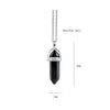 Point Pillar Bullet Hexagonal Column Necklace Stone Quartz Crystal Chakra Pendant Necklace for Women Men with Chain - Image 8