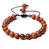 8MM Stone Bead Braid Bracelets Minimalist Carnelian Agates Jades Gem Woven Bangle Jewelry Gift For Women Men - Image 23