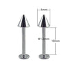 2PC Punk Stainless Steel Spike Ball Labret Lip Piercing Devil Studs Cone Conch Helix Cartilage Earrings Falt Piercings Jewelry - Image 16