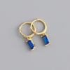 Multicolor Zircon Water Drop Small Hoop Earrings for Women Stainless Steel Pendant Piercing Earrings - Image 21