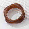Vintage Punk Brown Coffee Thick Resin Acrylic Bangles Geometric Irregular Wide Cuff Bangle Bracelet For Women Men Jewelry - Image 21