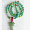 Glass Bead Necklace with Pumpkin Beads and Tree or Fish Pendants - Image 12