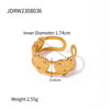 Twisted Link Chain Open Rings Stainless Steel Jewelry Gold Plated Adjustable Finger Rings For Women Party Gift - Image 14