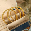 Stainless Steel Retro Elasticity Thick Metal Polish Bracelet Gold Plated Unisex Jewelry Men Women - Image 5