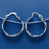 Charm Silver 27mm Triple Layer Wave Hollow Earrings Women Gift Accessories Party Jewelry - Image 5