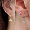 Silver Needle Gold-color Hoop Earrings for Women Shell Pendants Earrings Jewelry Gifts - Image 6