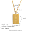 Individuality MessageTarot Necklace Stainless Steel Gold Plated Square Geometric Gold Necklace - Image 11