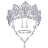 Purple Tiaras Crown Jewelry Sets for Women Wedding Bridal Necklace Bracelet Earrings and Crown Party Birthday Gifts 4 pcs set - Image 6