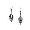 Retro Black Hollow Crystal Leaf Drop Dangle Earrings for Women Personality Design Korean Earrings Party Jewelry Gift - Image 5