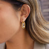 Geometric Zircon Drop Earrings For Women Minimalist Gold Plated Stainless Steel Earrings Jewelry Gift - Image 2