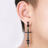 Rock Punk Stainless Steel Black Dangle Pendant Punk Minimalist Hanging Woman's Drop Earring for Man Piercing Ear Jewelry - Image 5