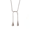 Two Water Drop Snake Chains Necklace Silver Color Stainless Steel Accessories Gold Plated Women's Neck Chain - Image 8