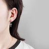 Silver Color Cross Zircon Pendant Earrings for Women Men Punk Hip Hop Piercing Personality Earrings Party Jewelry - Image 3