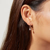 Multicolor Zircon Water Drop Small Hoop Earrings for Women Stainless Steel Pendant Piercing Earrings - Image 5
