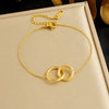 316L Stainless Steel Golden Heart Geometry Zircon Minimalist Series Bracelet Lady Wrist Chain Jewelry - Image 34