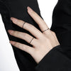 F.i.n.s Silver Slim Circle Ring Women Minimalist Drip Glue Stackable Line Finger Engagement Jewelry - Image 4