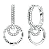 Silver Shining Zircon Earring Sparkling Simple Bow Irregular Curve Hoop Earring Jewelry Gifts for Women Men - Image 21