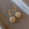 Ftcy French Pearl Zircon Earrings for Women Elegant Fireworks Ball Drop Earrings Women's Jewelry Gifts - Image 4