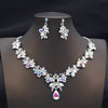 Colorful Waterdrop Necklace and Earring Set with Multiple Stone Colors - Image 4