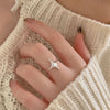 Silver Star Adjustable Rings For Women Wedding Vintage Jewelry Accessories Jewellery Argent - Image 6