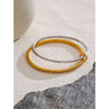 62mm Stainless Steel Double Layer Round Stacking Bracelet Bangle Stainless Steel Zirconia Minimalist Jewelry - Image 5