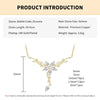 Teardrop Round Cubic Zirconia Collarbone Charm Chain CZ Lab Diamond Silver Plated Women Snowflake Pendant Necklace Jewelry - Image 8